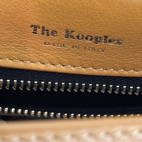 NEW The Kooples | Leather Calfskin |Satchel Crossbody bag Mustard Yellow | $485 - Picture 12 of 13